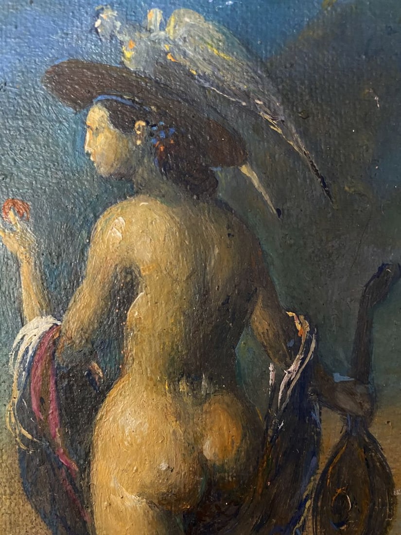 Oil painting Portrait of a naked girl Litvinov Oleg Arkad'yevich - 3