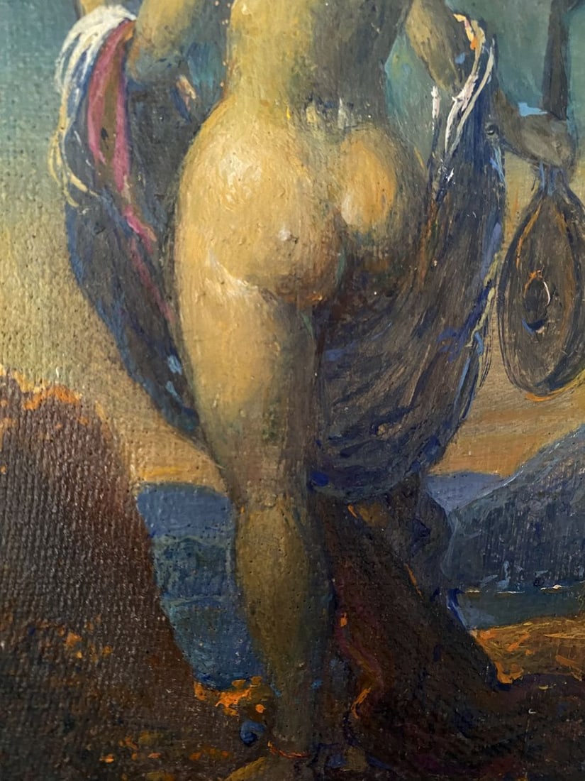 Oil painting Portrait of a naked girl Litvinov Oleg Arkad'yevich - 4