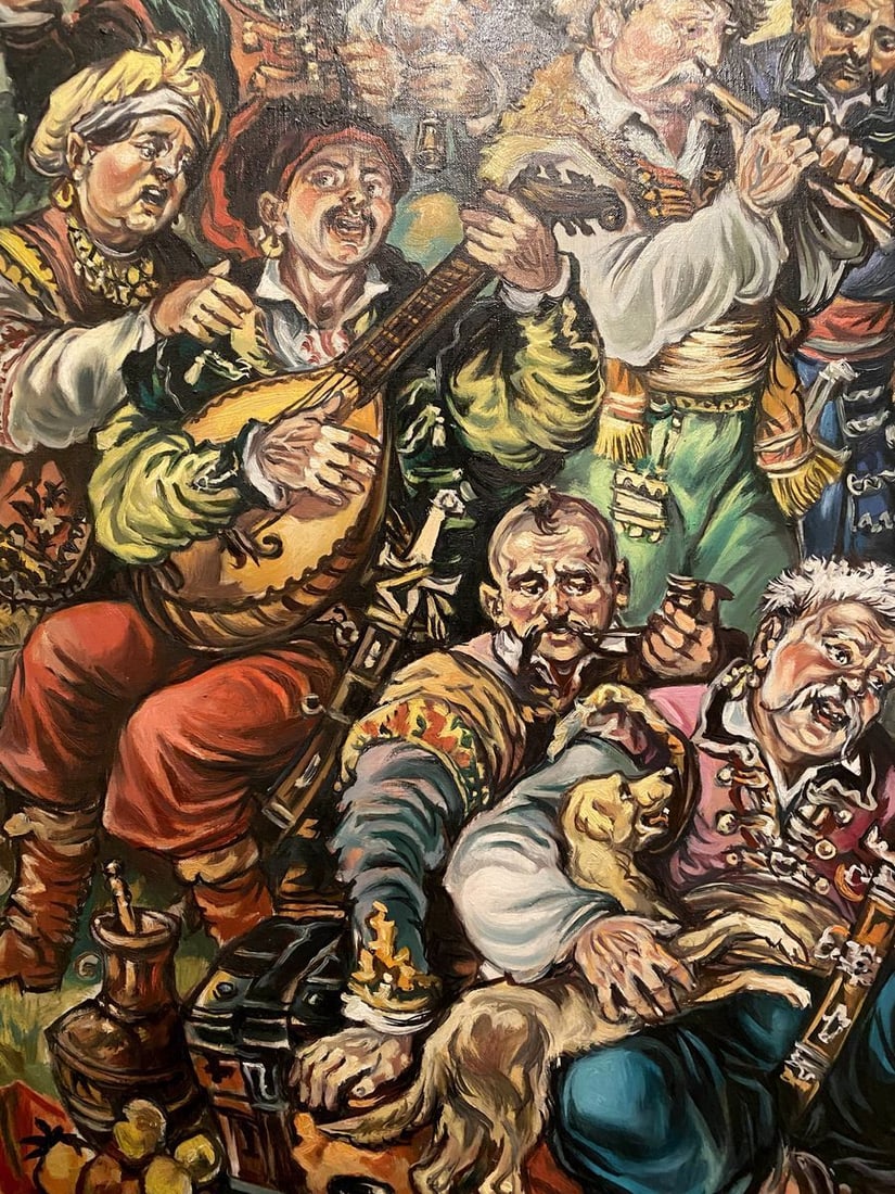 Oil painting Cossack fun Alexander Arkadievich Litvinov - 6