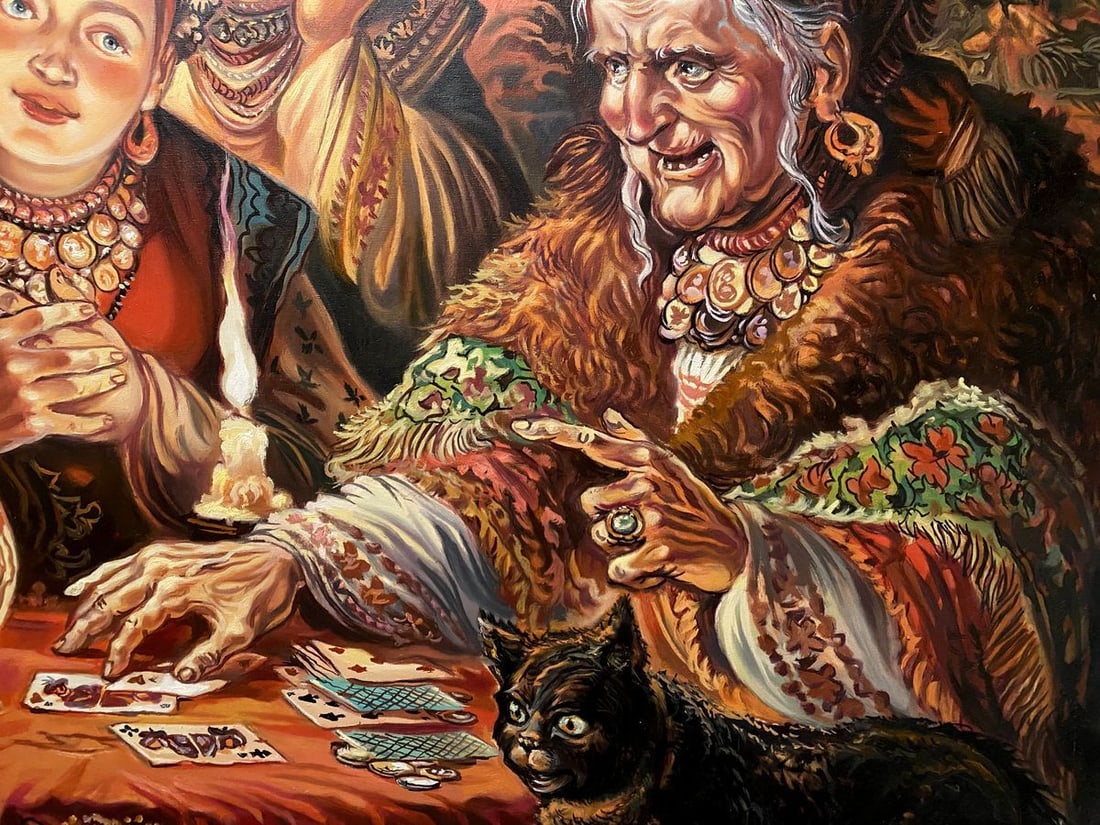 Oil painting Fortune telling Alexander Arkadievich Litvinov - 3
