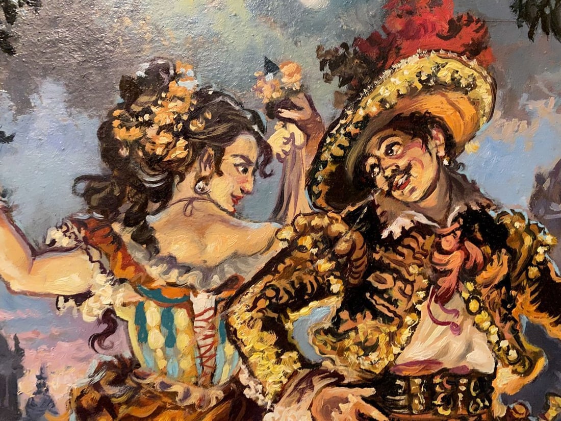 Oil painting Italian dance Alexander Arkadievich Litvinov - 12