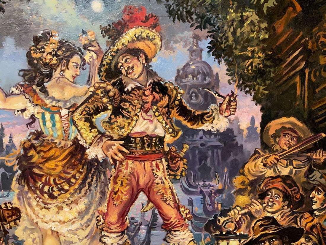 Oil painting Italian dance Alexander Arkadievich Litvinov - 6