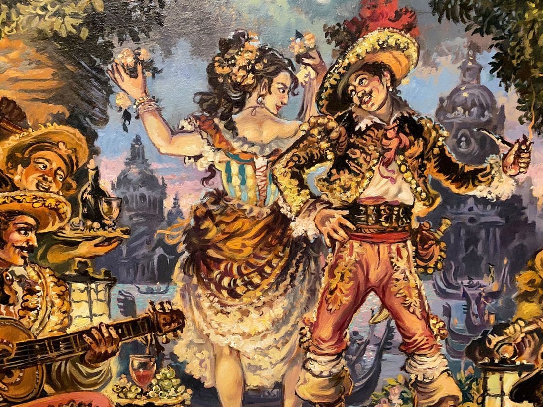 Oil painting Italian dance Alexander Arkadievich Litvinov - 7
