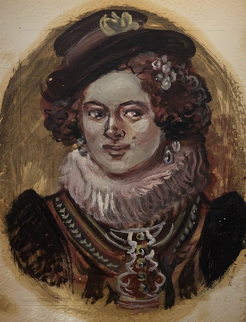Oil painting Madeleine Alexander Arkadievich Litvinov: Title: Oil painting Madeleine Alexander Arkadievich Litvinov Description: No.Litv 698 *** ABOUT THIS PAINTING *** * TITLE: "Madeleine" * ARTISTS: Alexander Arkadievich Litvinov * SIZE: 23x27,5 cm/9,05
