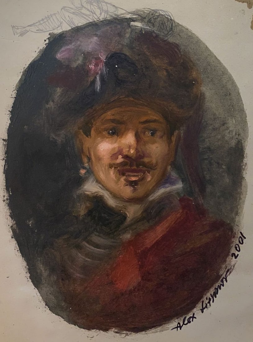 Oil painting Portrait Alexander Arkadievich Litvinov: Title: Oil painting Portrait Alexander Arkadievich Litvinov Description: No.Litv 704 *** ABOUT THIS PAINTING *** * TITLE: "Portrait" * ARTISTS: Alexander Arkadievich Litvinov * SIZE: 18x24 cm/7,08x9,4