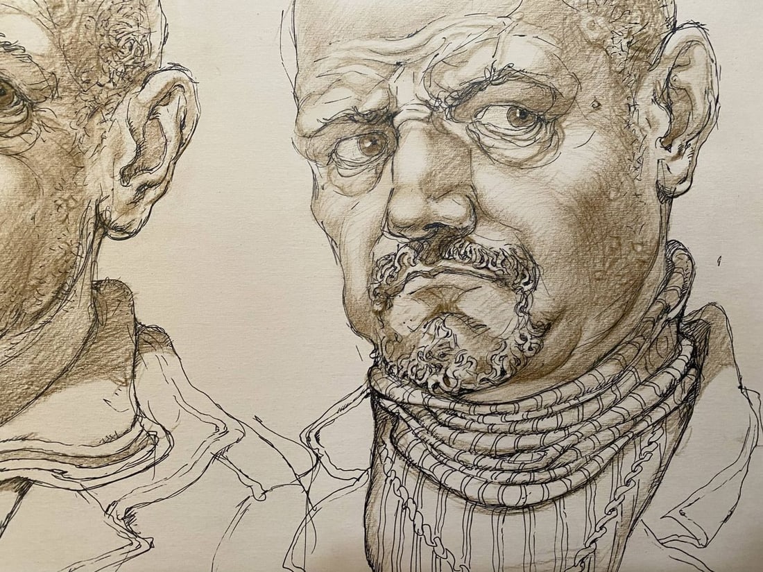 Pencil, mascara, painting Portraits II Litvinov Oleg Arkad'yevich - 3