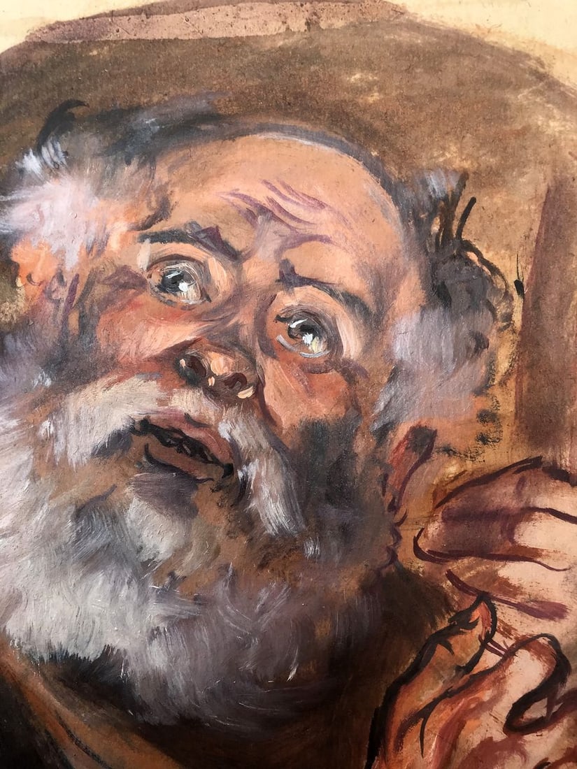 Oil painting Portrait of an old man Alexander Arkadievich Litvinov - 5