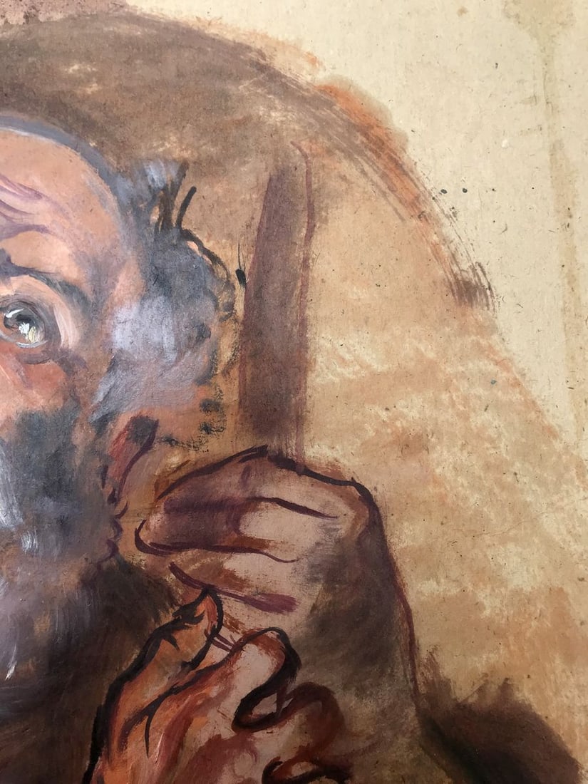 Oil painting Portrait of an old man Alexander Arkadievich Litvinov - 6