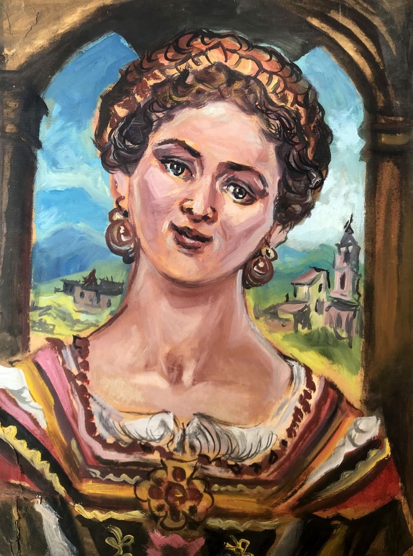 Oil painting Portrait of a woman Alexander Arkadievich Litvinov: Title: Oil painting Portrait of a woman Alexander Arkadievich Litvinov Description: No.AAA2879*** ABOUT THIS PAINTING **** TITLE: "Portrait of a woman"* ARTISTS: Alexander Arkadievich Litvinov* SIZE: 