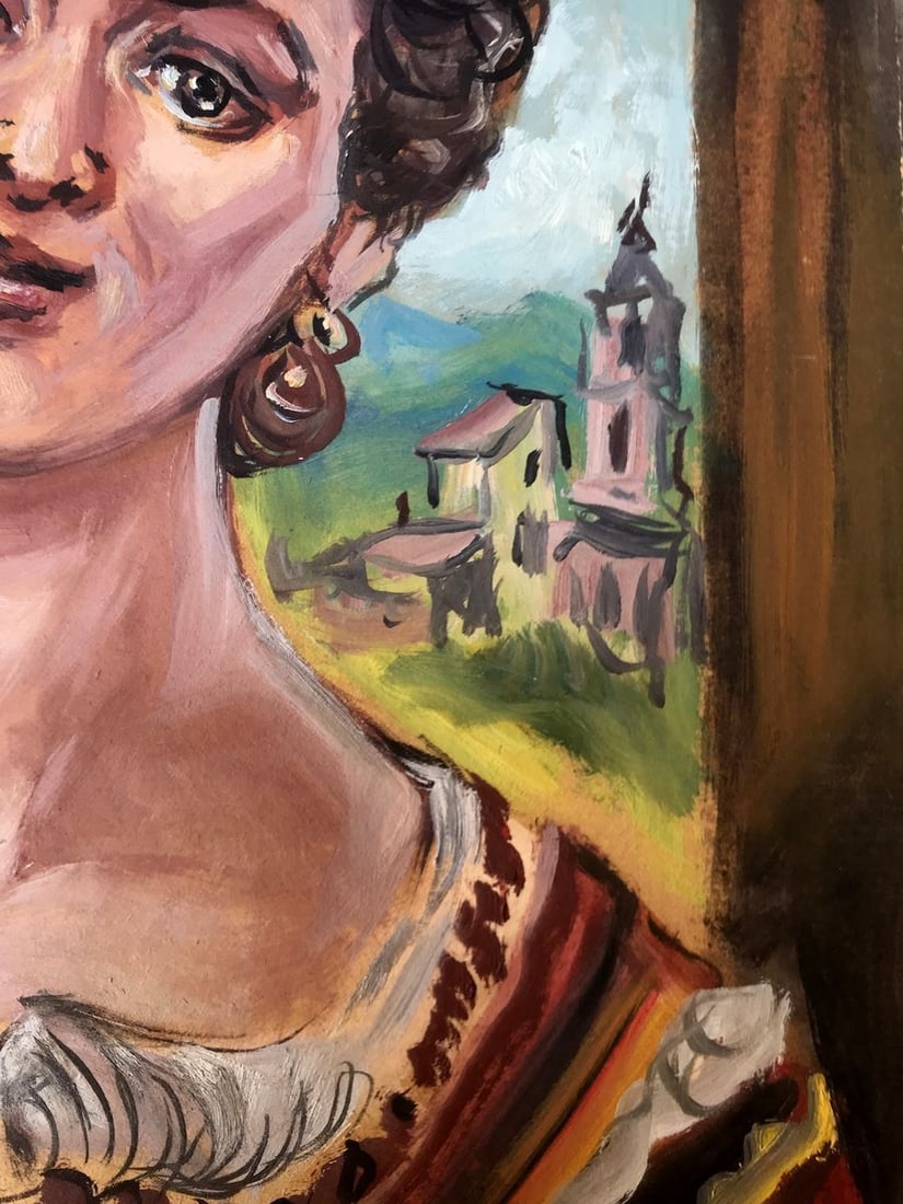 Oil painting Portrait of a woman Alexander Arkadievich Litvinov - 9