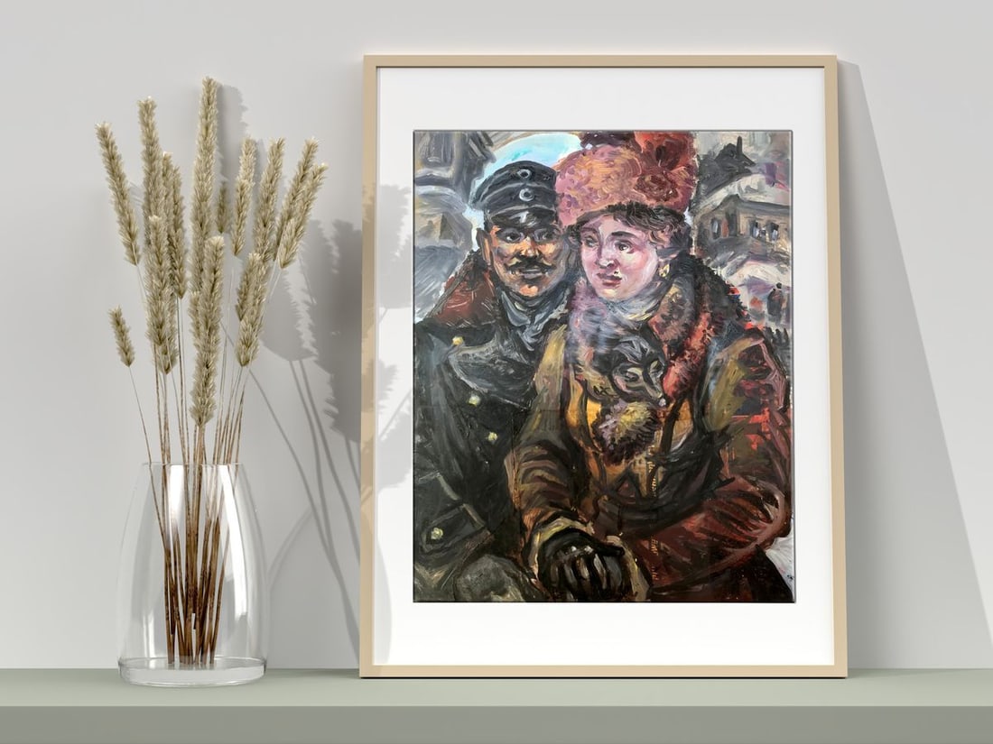 Oil painting Husband and wife Alexander Arkadievich Litvinov - 3