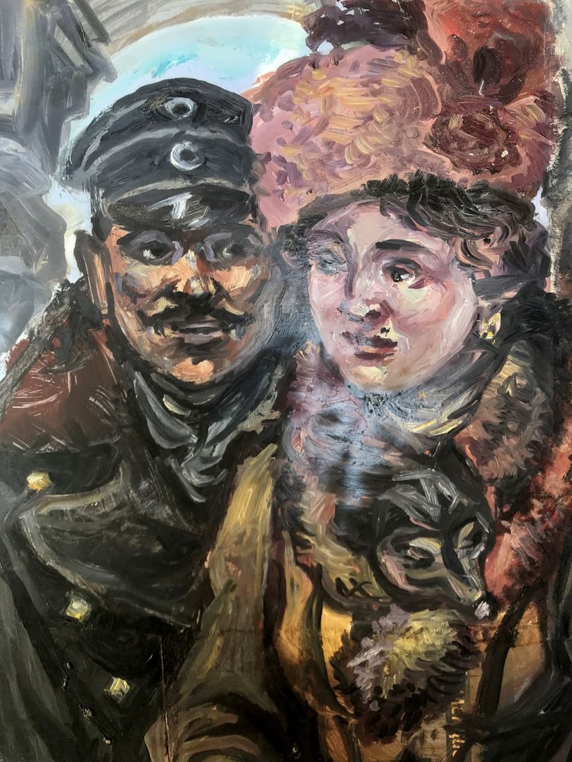 Oil painting Husband and wife Alexander Arkadievich Litvinov - 4