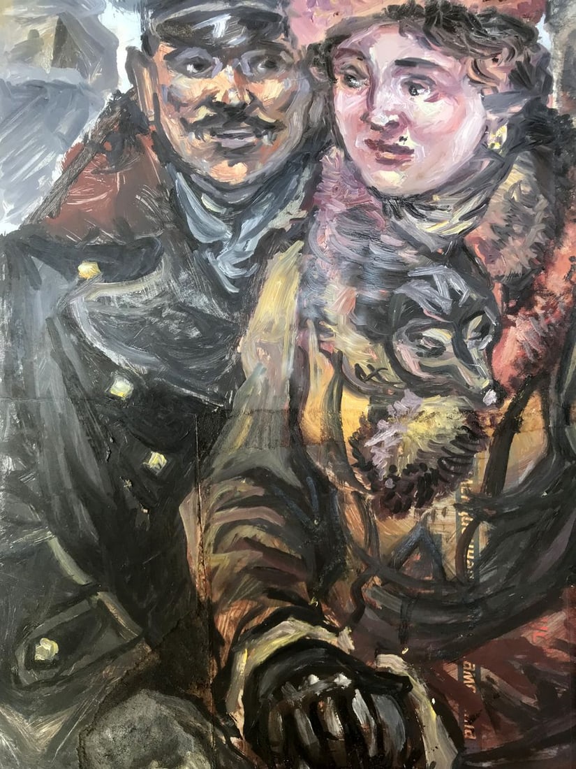 Oil painting Husband and wife Alexander Arkadievich Litvinov - 8
