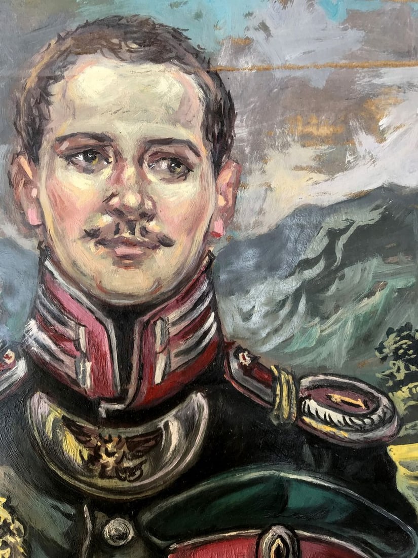 Oil painting Portrait of an officer Alexander Arkadievich Litvinov - 5