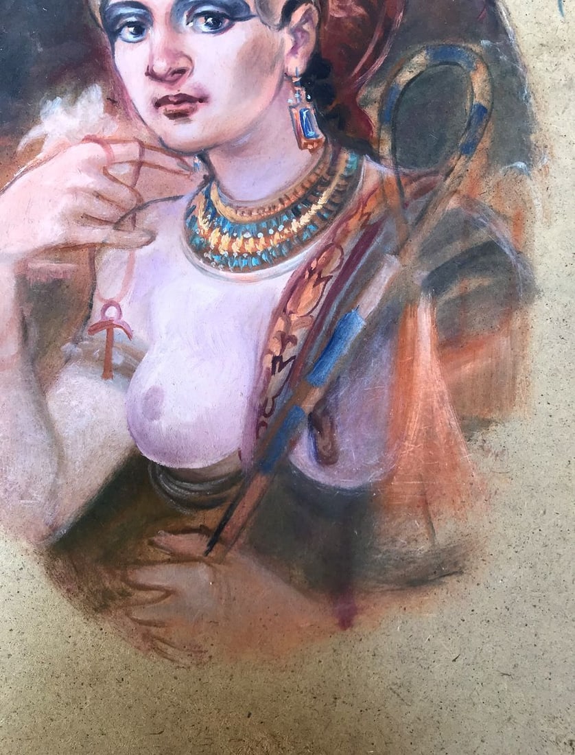 Oil painting Egyptian woman portrait Alexander Arkadievich Litvinov - 10