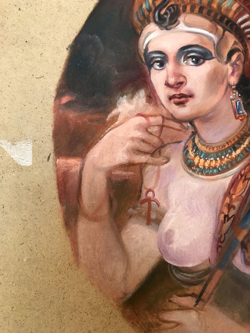 Oil painting Egyptian woman portrait Alexander Arkadievich Litvinov - 7