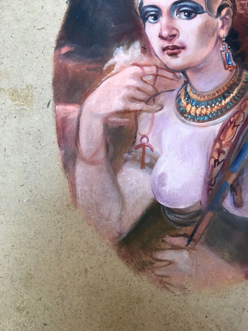 Oil painting Egyptian woman portrait Alexander Arkadievich Litvinov - 9