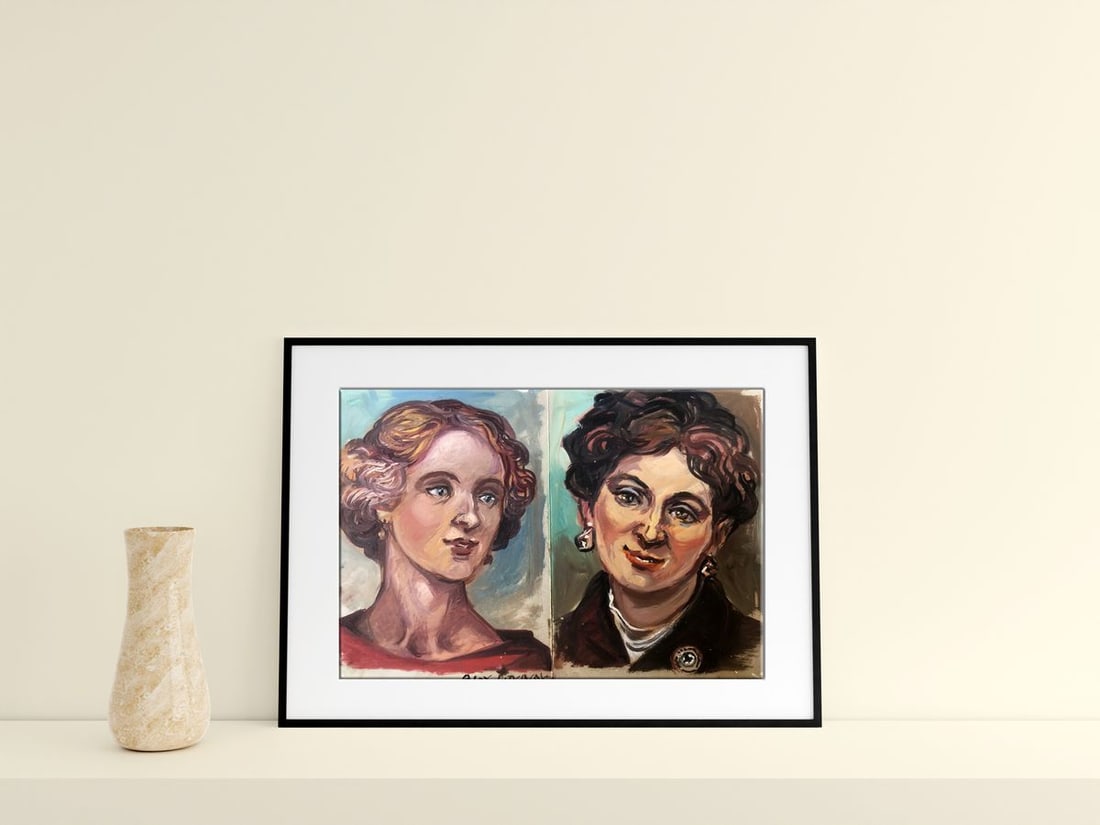 Oil painting Portrait of sisters Alexander Arkadievich Litvinov - 3