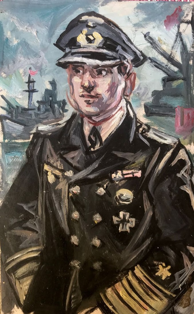 Oil painting Ship officer Alexander Arkadievich Litvinov: Title: Oil painting Ship officer Alexander Arkadievich Litvinov Description: No.AAA2936"The Ship's Officer" is an exquisite oil painting that captures the essence of a distinguished maritime figure.