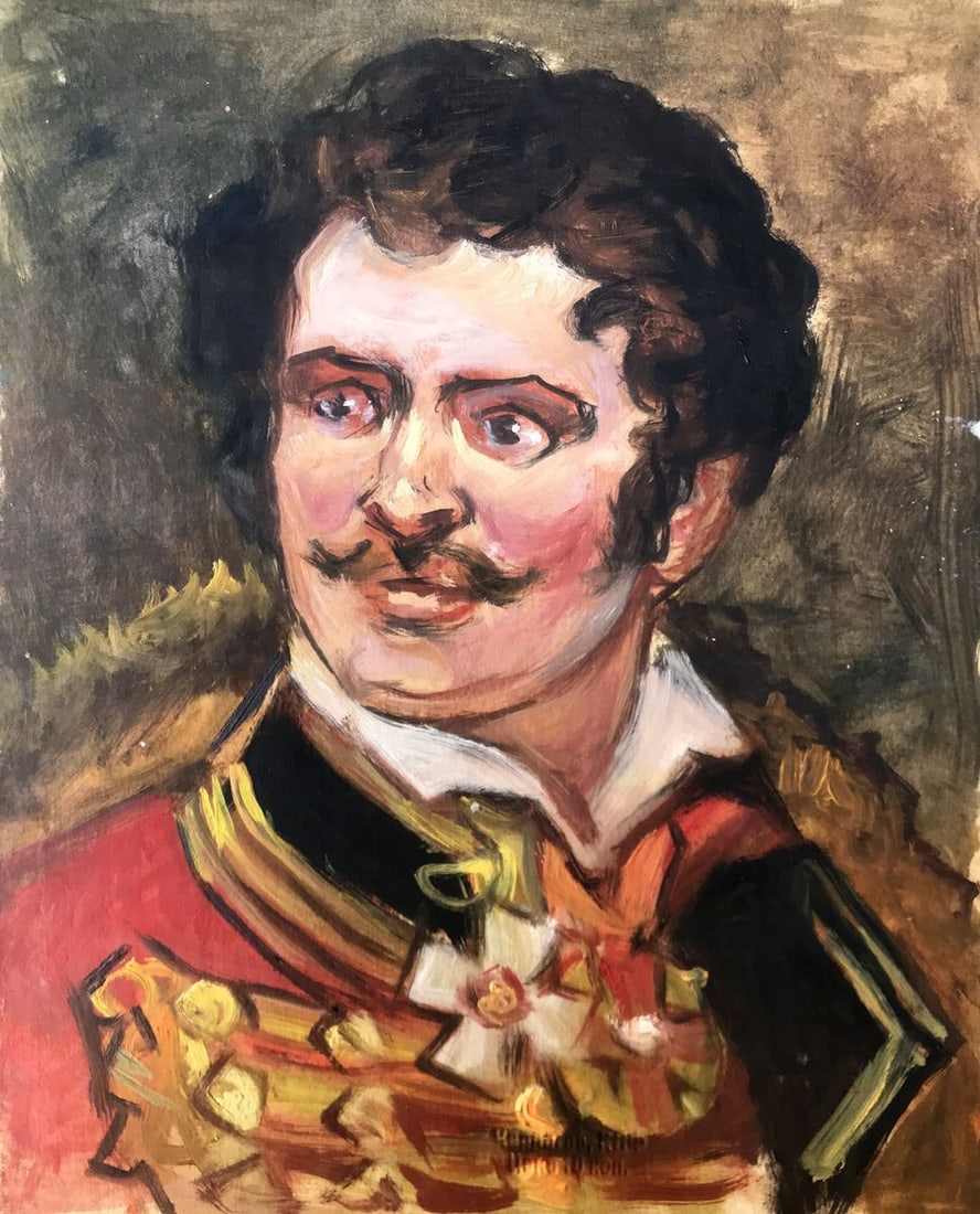 Oil painting Portrait of a man Alexander Arkadievich Litvinov: Title: Oil painting Portrait of a man Alexander Arkadievich Litvinov Description: No.AAA2946"Portrait of a Man" is a captivating oil painting that exudes an air of power and authority. The canvas show