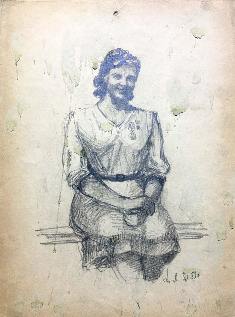 Pencil painting Portrait of mom Dmitry Lednev: Title: Pencil painting Portrait of mom Dmitry Lednev Description: No.776 *** ABOUT THIS PAINTING *** * TITLE: "Portrait of mom" * ARTISTS: Dmitry Lednev * SIZE: 27x20.5 cm/10.62x8.07 inches' *