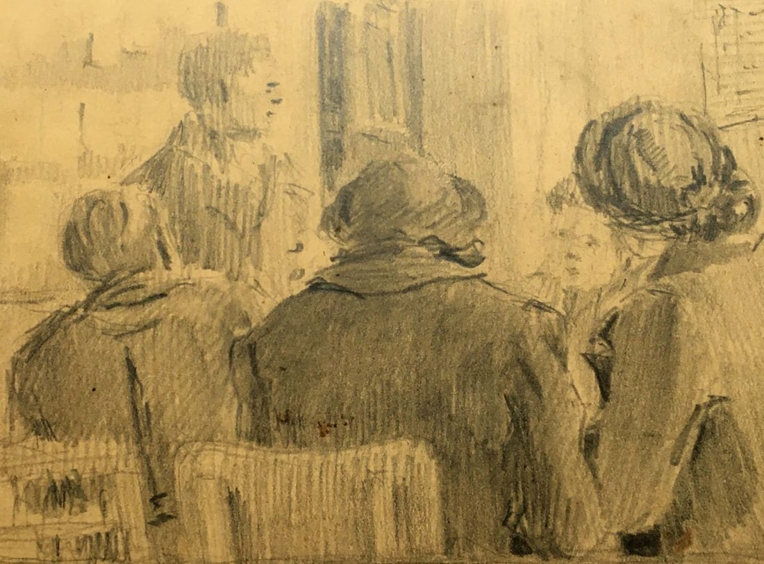 Pencil painting At the lecture Dmitry Lednev - 8