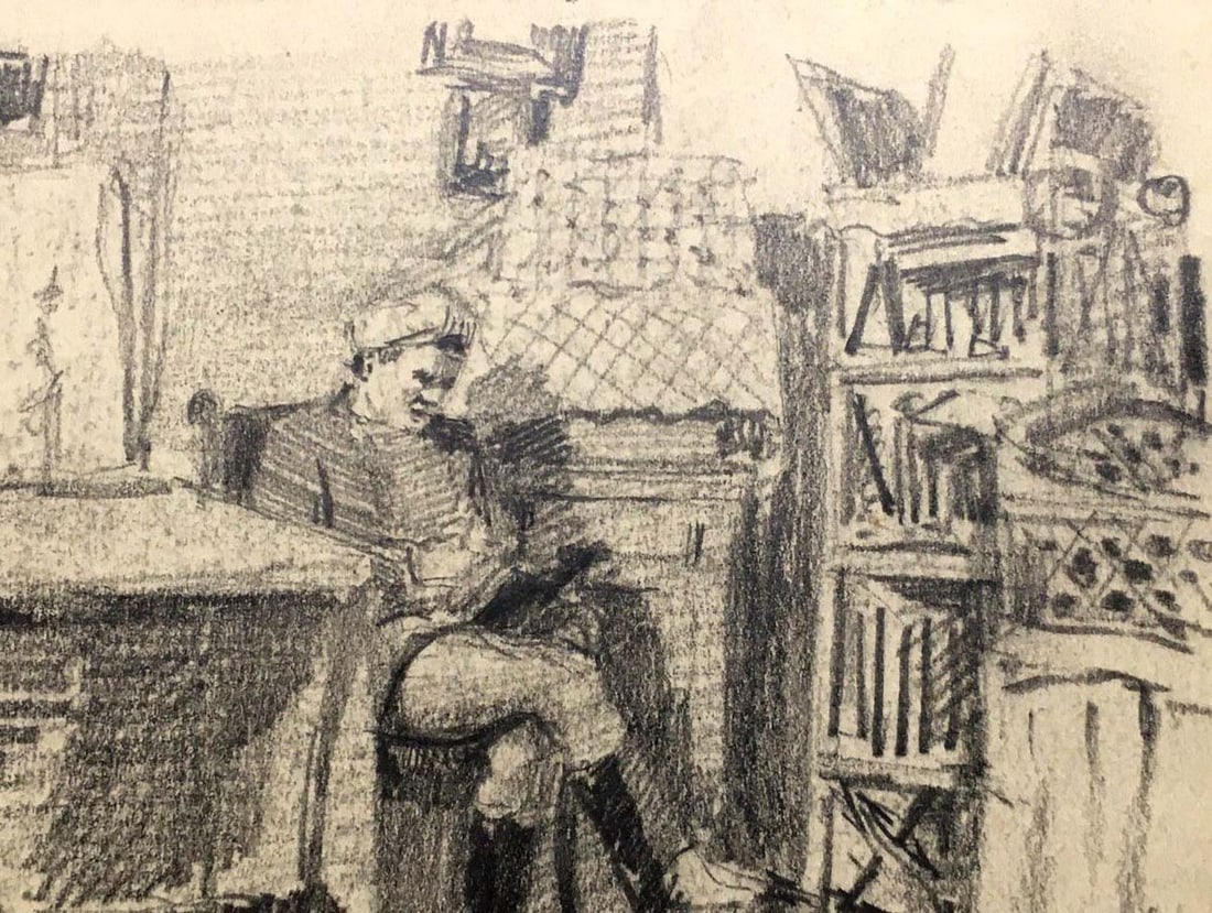 Pencil painting Portrait of man Dmitry Lednev - 2