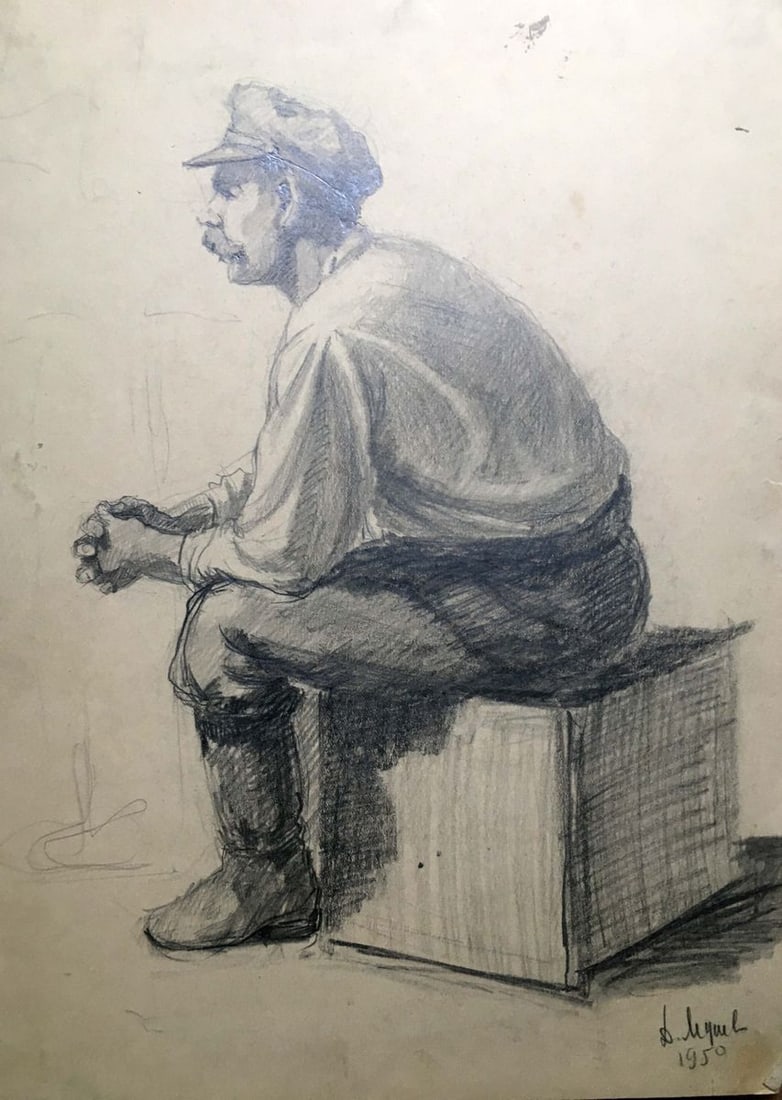 Pencil painting Lunch break Dmitry Lednev (1 of 9)