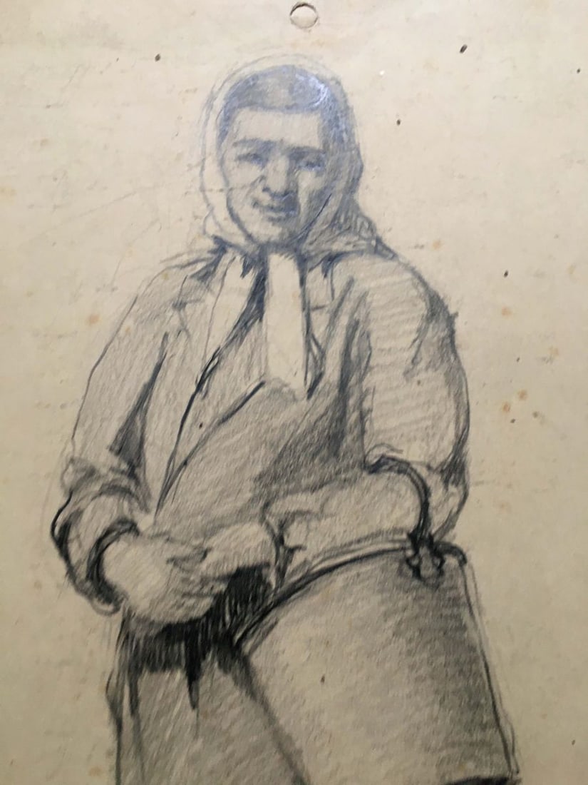 Pencil painting Portrait of the mistress Dmitry Lednev - 2