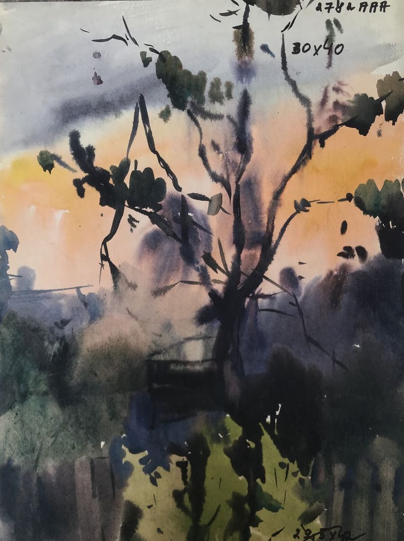 Watercolor painting Portrait of a man Alexander Arkadievich Litvinov - 12