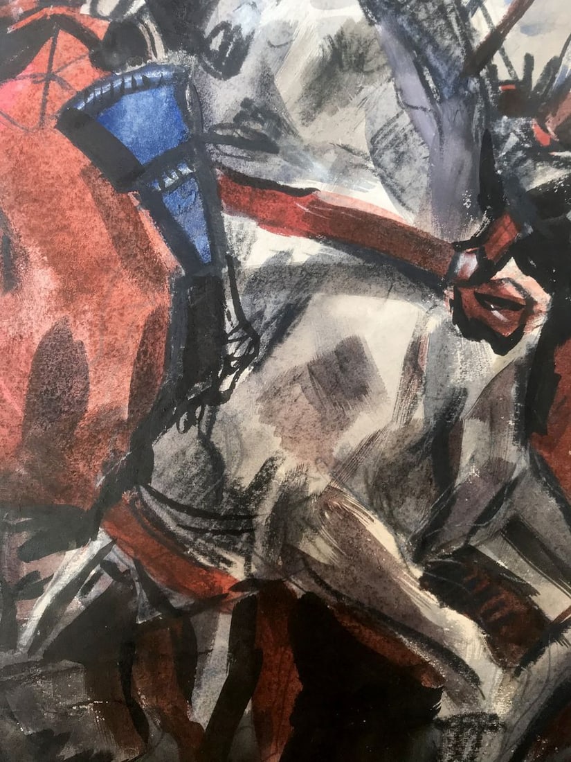 Watercolor painting Portrait of a Cossack Alexander Arkadievich Litvinov - 11