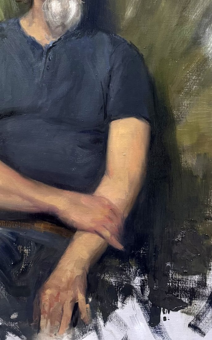 Oil painting Thoughts of Jose Annam Butt - 5