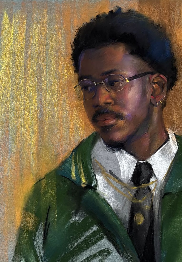 Pastel painting Karl in a Suit Annam Butt - 2