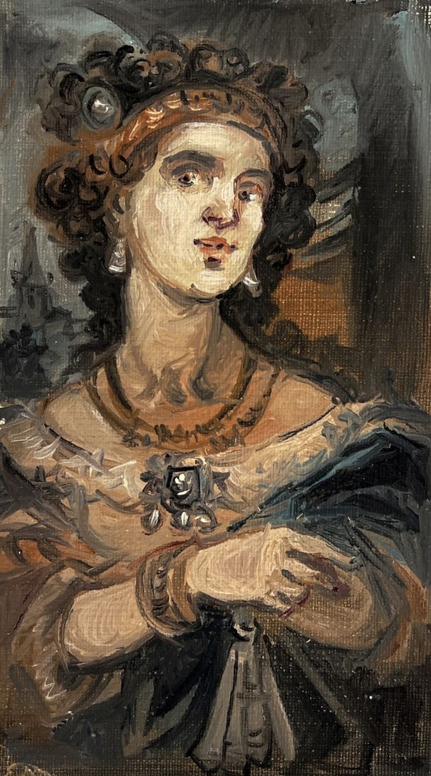 Oil painting Portrait of a noble woman Alexander Litvinov: Title: Oil painting Portrait of a noble woman Alexander Litvinov Description: No.AAA6045*** ABOUT THIS PAINTING **** TITLE: "Portrait of a noble woman"* ARTISTS: Alexander Arkadievich Litvinov* SIZE: 