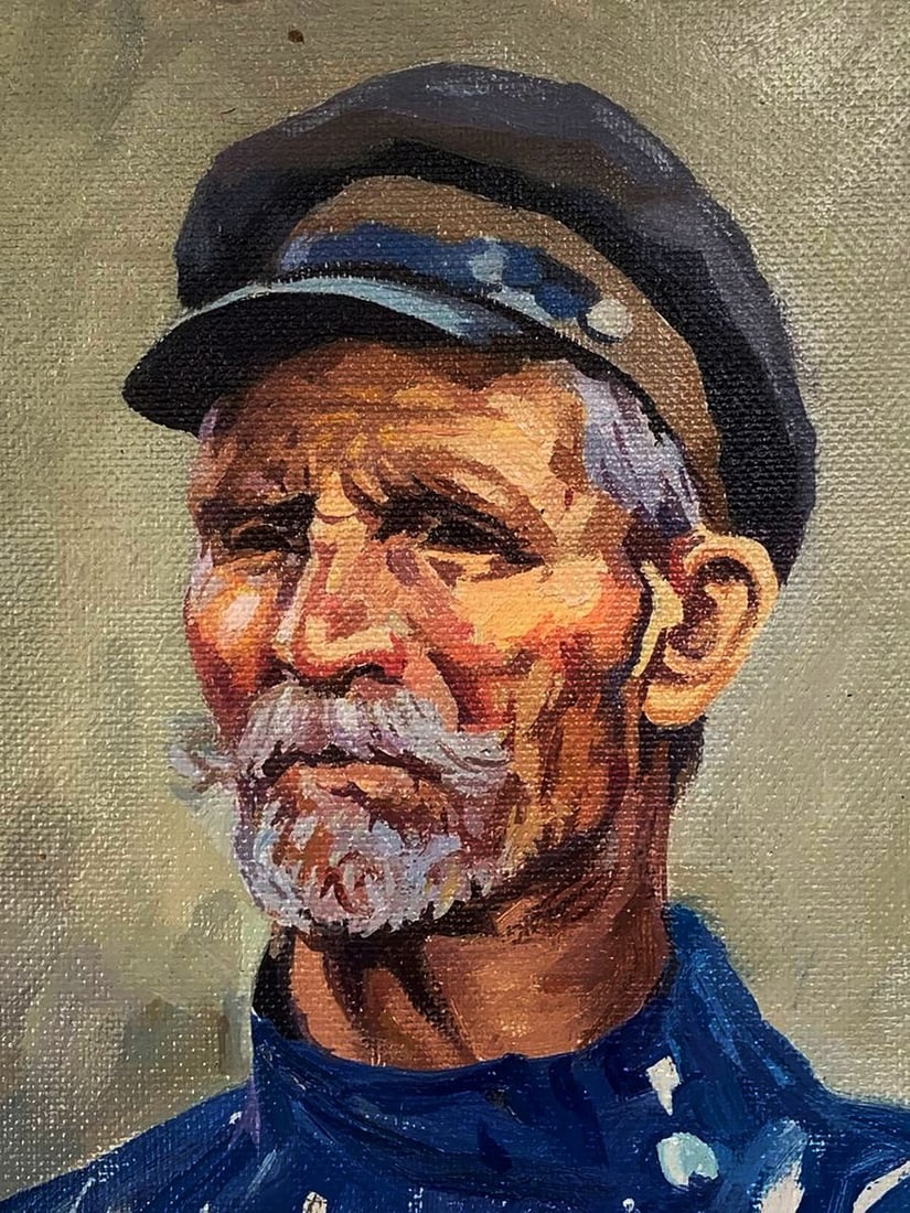 Oil painting Portrait of an elderly man Unknown artist - 2