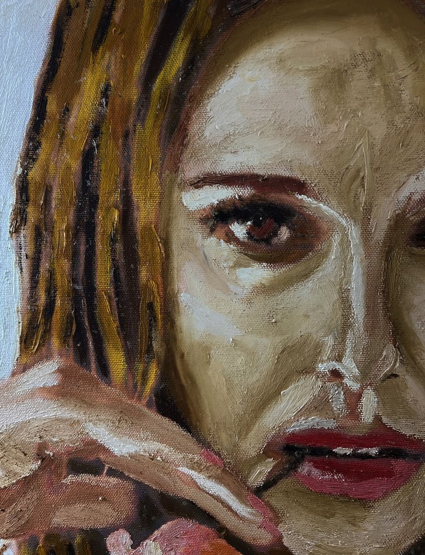 Oil painting Portrait of a confident girl Oleksandr Gukalov - 5