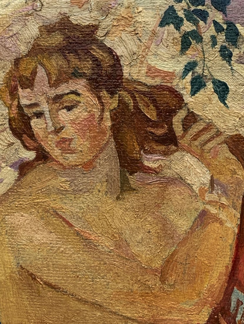 Oil painting A light breeze on the shore Unknown artist - 6