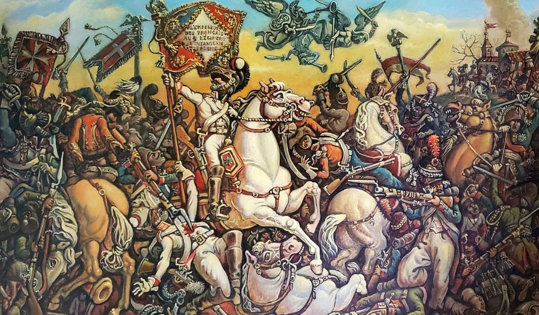 Oil painting Battle Daniil Litvinov (1 of 10)