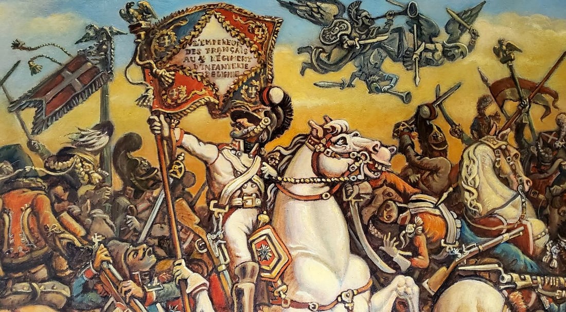 Oil painting Battle Daniil Litvinov - 2