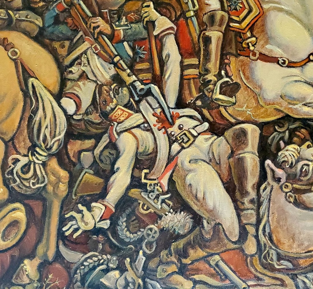 Oil painting Battle Daniil Litvinov - 4