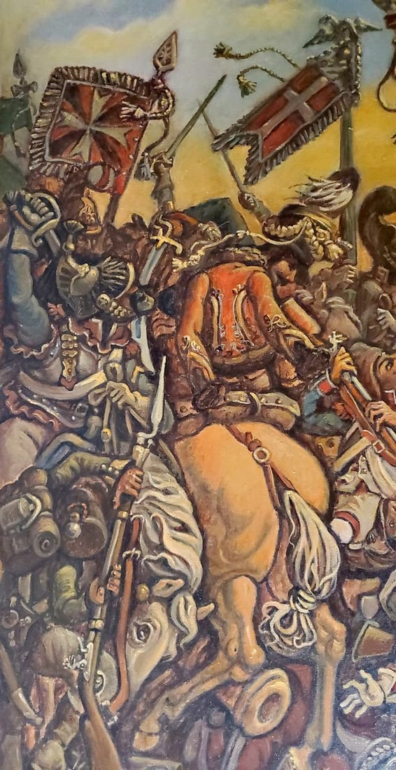 Oil painting Battle Daniil Litvinov - 5