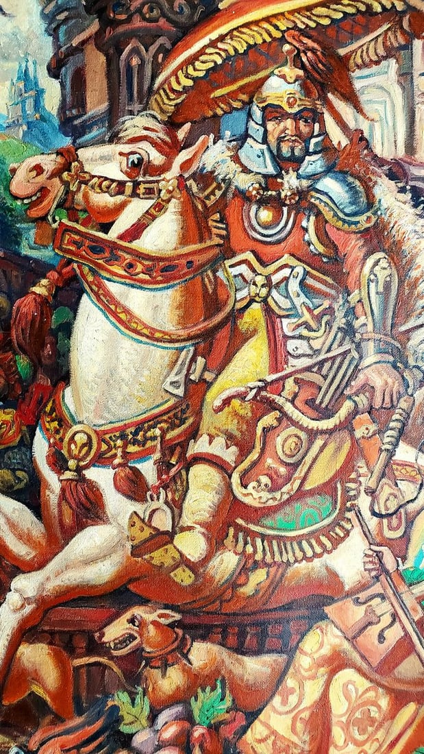 Oil painting Portrait of Genghis Khan Daniil Litvinov - 8