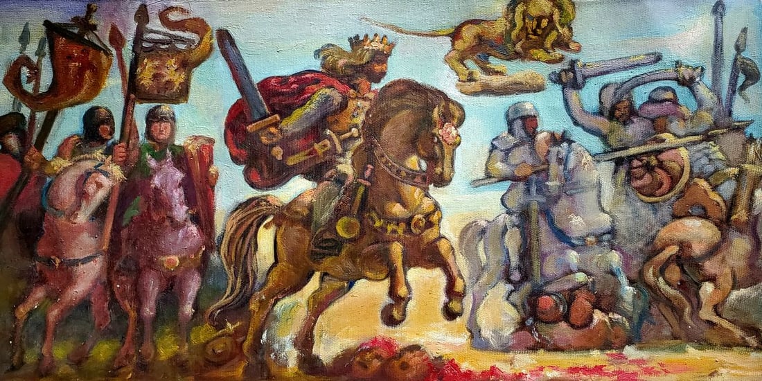 Oil painting Richard the Lionheart Daniil Litvinov (1 of 5)