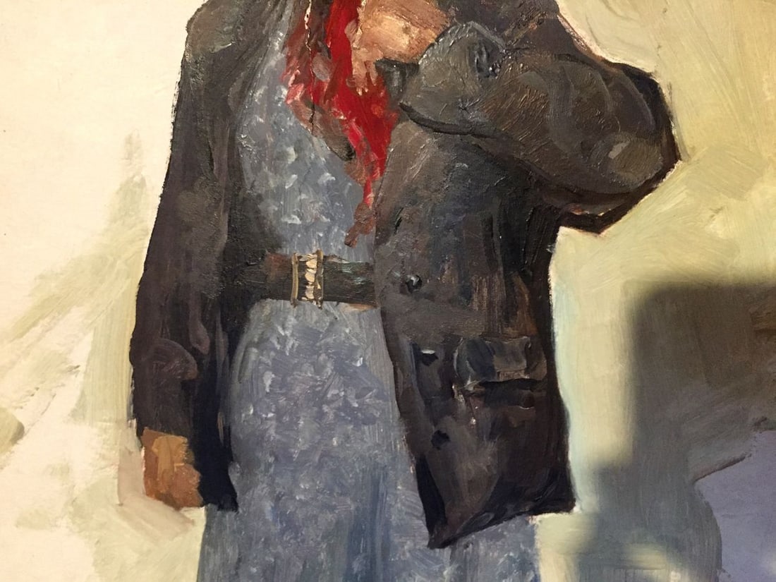 Oil painting Portrait of an old woman Leonid Mikhailovich Stil' - 3