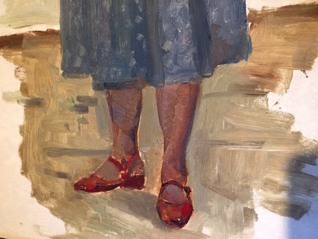 Oil painting Portrait of an old woman Leonid Mikhailovich Stil' - 5