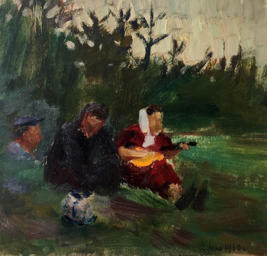 Oil painting People in nature Tkachenko E.: Title: Oil painting People in nature Tkachenko E. Description: No.GS 203 *** ABOUT THIS PAINTING *** * TITLE: "People in nature" * ARTISTS: Tkachenko E. * SIZE: 29x30 cm/11.41x11.81 inches' * MEDIUM: 