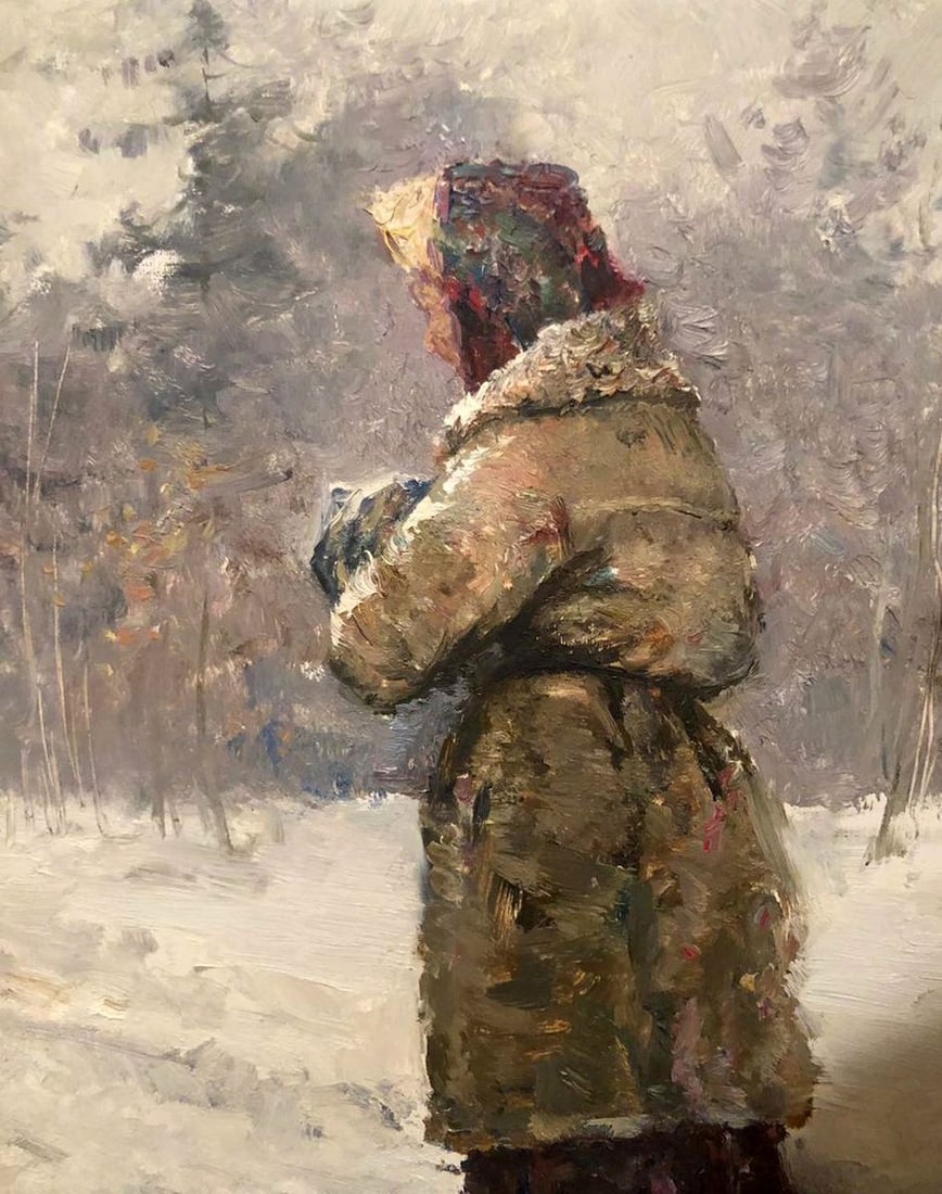 Oil painting Portrait of grandmother Stil Leonid Mikhailovich - 2