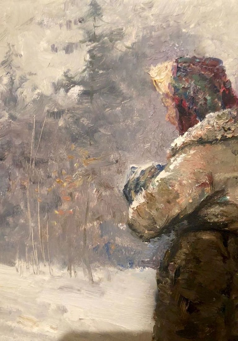 Oil painting Portrait of grandmother Stil Leonid Mikhailovich - 4