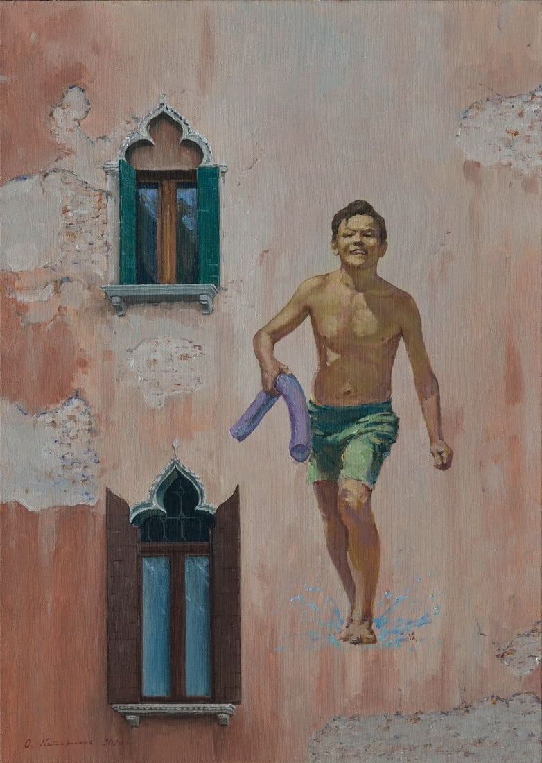 Oil painting Big water Venice Beach Oleg Kateryniuk (1 of 5)