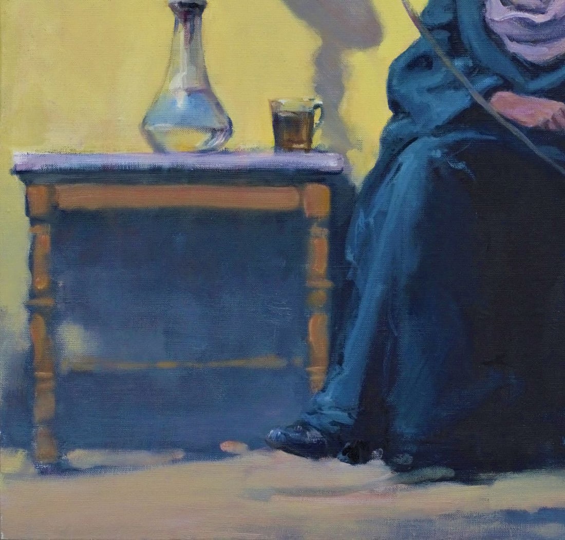 Oil painting Hookah smoker Cairo Oleg Kateryniuk - 3